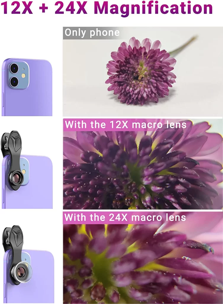لنز موبایل ماکرو Macro 12-24X اپکسل Apexel