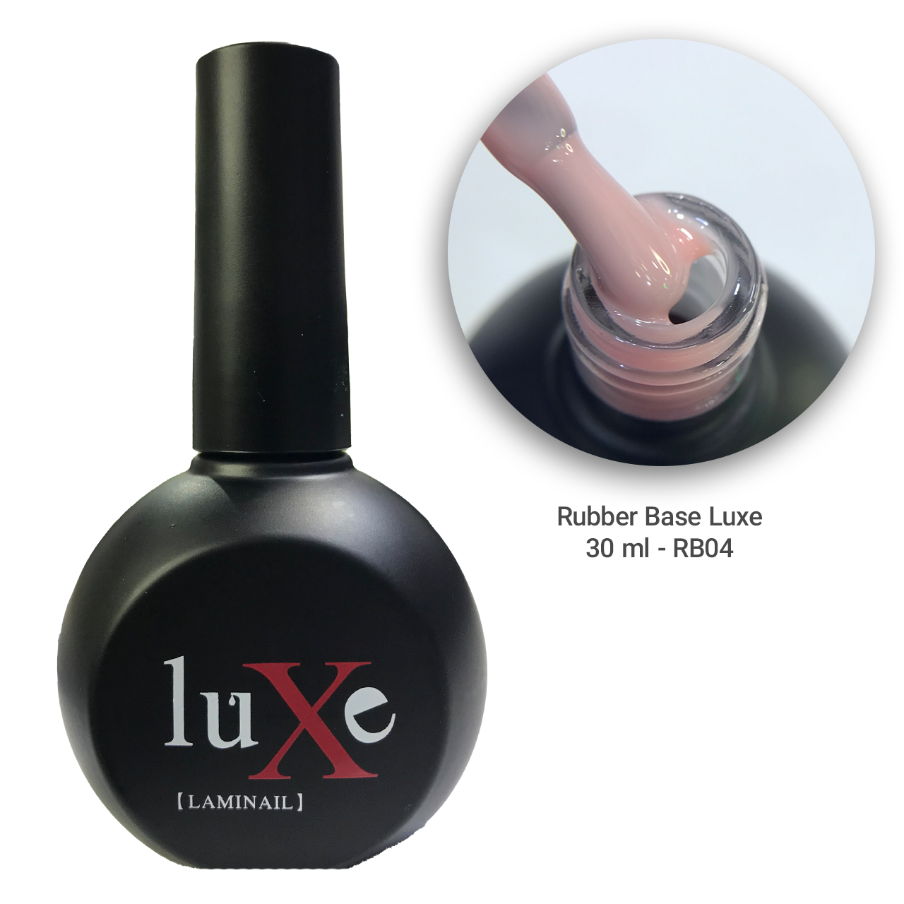 رابر بیس ناخن luxe لوکسی رنگ صورتی نچرال 30 میل RB04