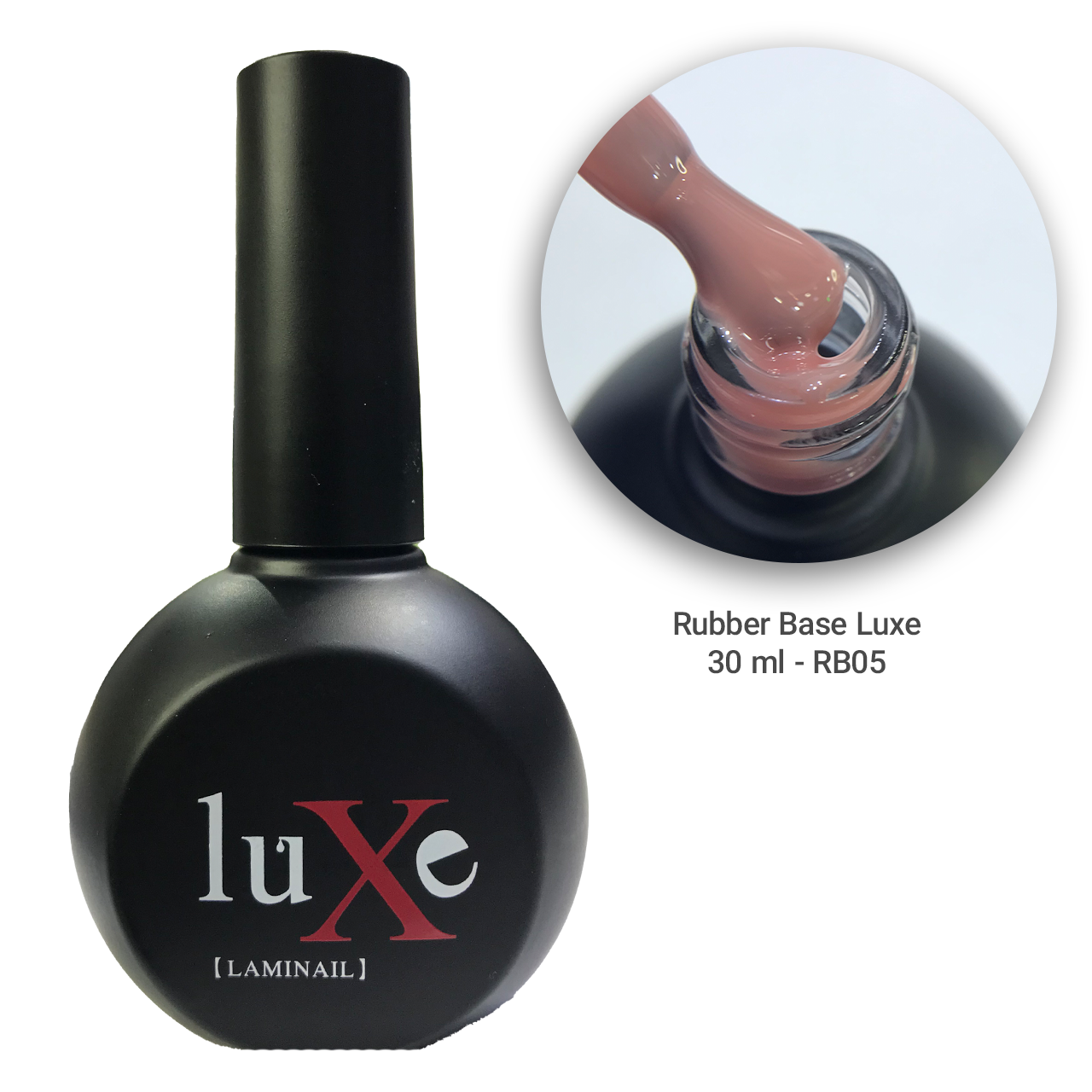 رابر بیس ناخن luxe لوکسی رنگ هلویی 30 میل RB05