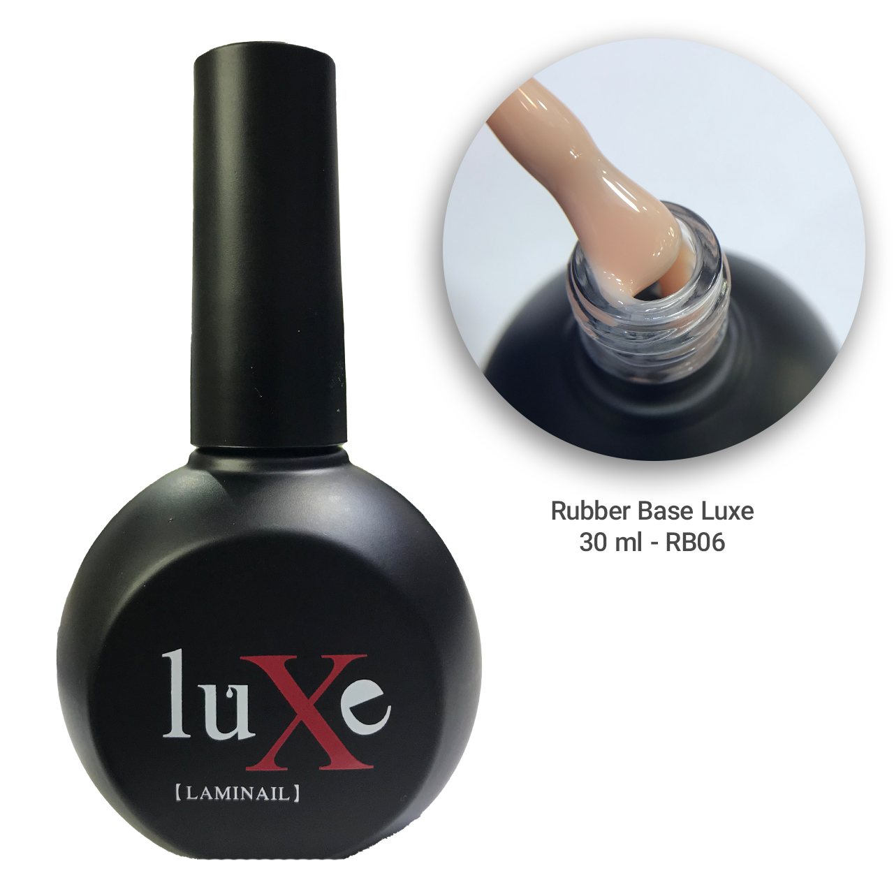 رابر بیس ناخن luxe لوکسی رنگ هلویی روشن 30 میل RB06